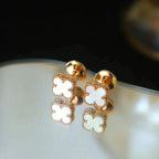 ¡®Jewelicorn¡¯CLOVER MINI 9.5MM WHITE MOP EARRINGS