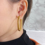 ¡®Jewelicorn¡¯CLASH LARGE HOOP EARRINGS