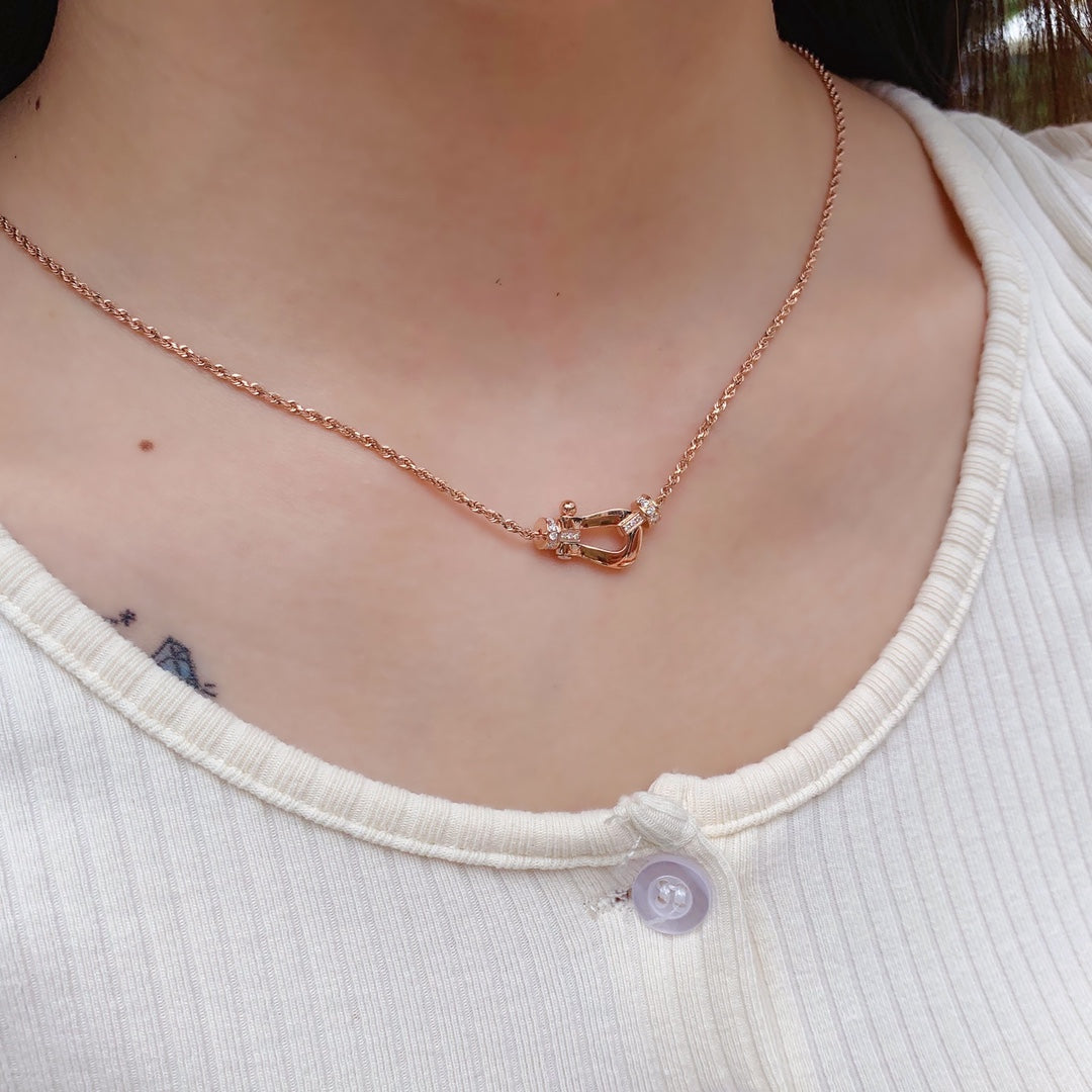 ¡®Jewelicorn¡¯FORCE 10 PINK GOLD DIAMOND NECKLACE