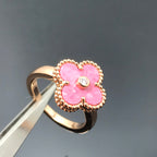 ¡®Jewelicorn¡¯CLOVER RHODONITE ROSE GOLD RING