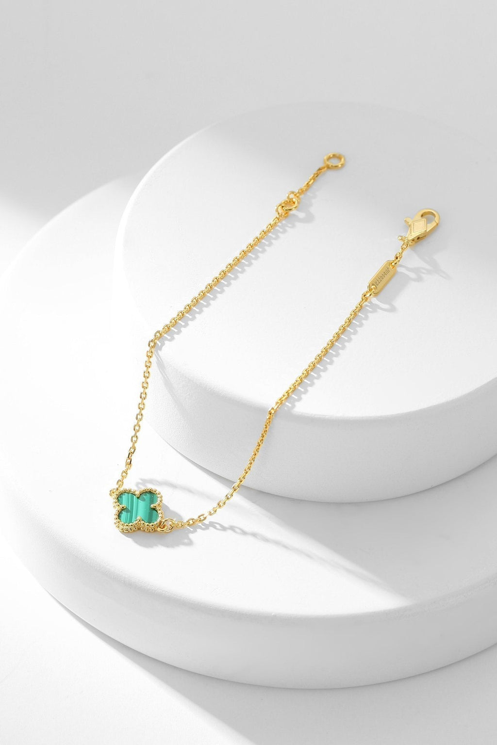 ¡®Jewelicorn¡¯CLOVER BRACELET MALACHITE 1 MOTIF