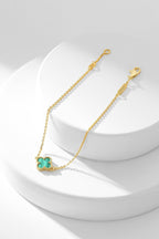¡®Jewelicorn¡¯CLOVER BRACELET MALACHITE 1 MOTIF