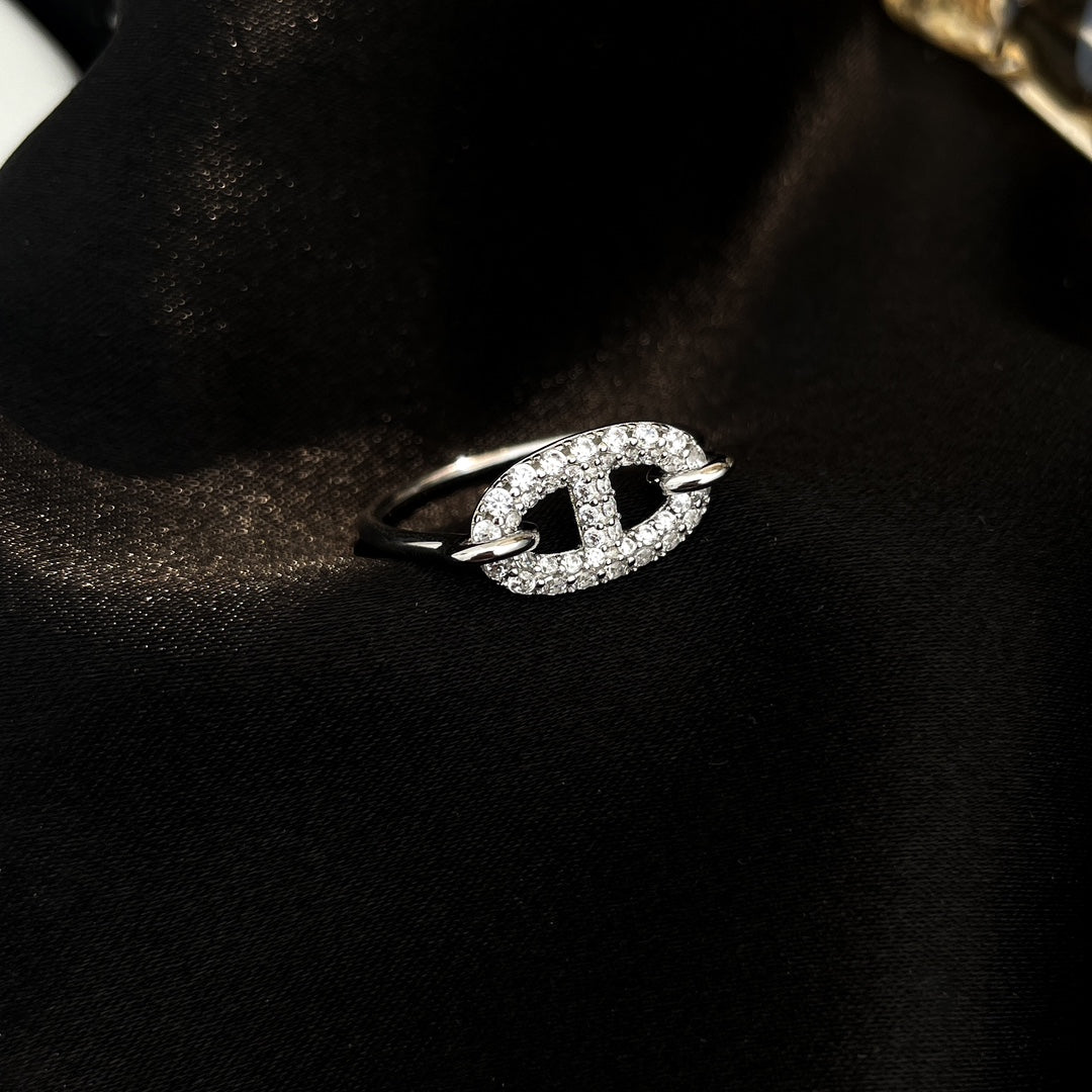 ¡®Jewelicorn¡¯RONDE SMALL SILVER DIAMOND RING