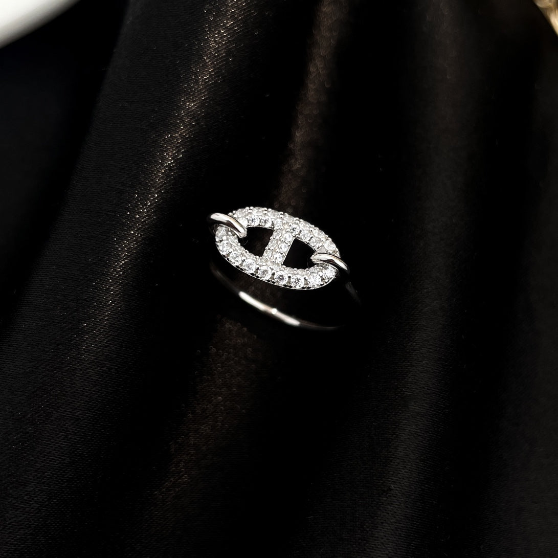 ¡®Jewelicorn¡¯RONDE SMALL SILVER DIAMOND RING