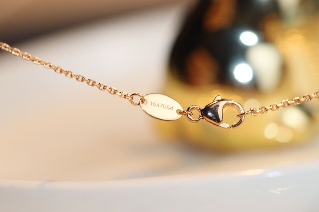 ¡®Jewelicorn¡¯JEUX MALACHITE 1 DIAMOND PINK GOLD NECKLACE