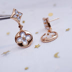 ¡®Jewelicorn¡¯STAR AND SUN PINK GOLD MOP DROP EARRINGS