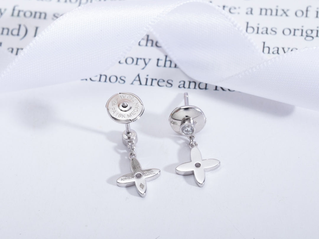 ¡®Jewelicorn¡¯VIDYLLE SILVER DIAMOND MINI DROP EARRINGS