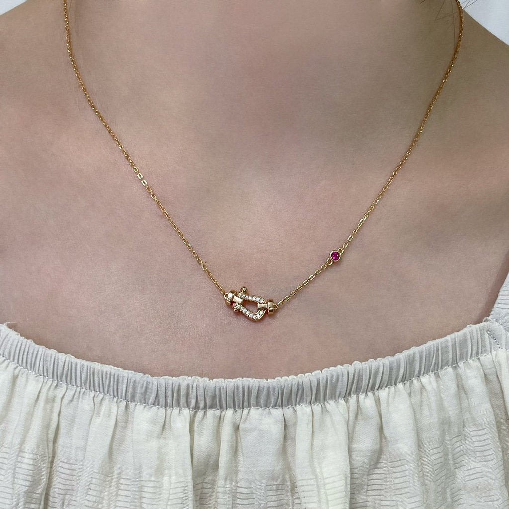 ¡®Jewelicorn¡¯FORCE 10 DIAMOND PINK GOLD NECKLACE