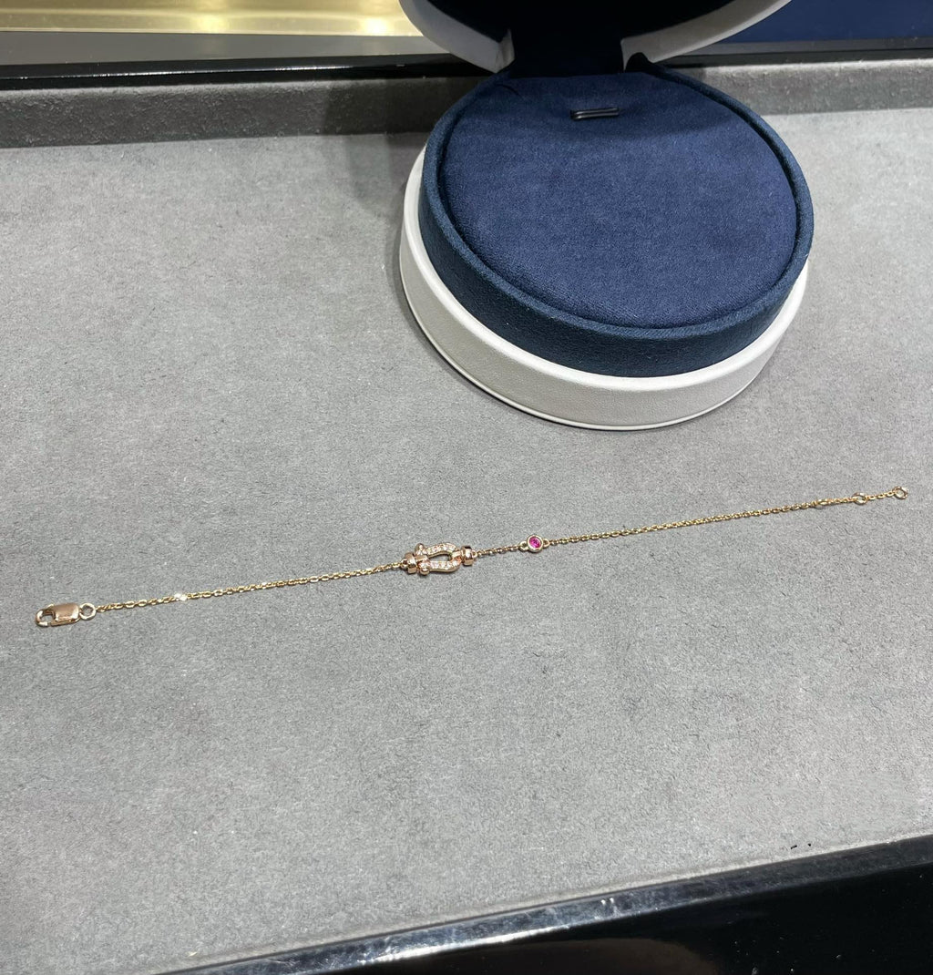 ¡®Jewelicorn¡¯FORCE 10 DIAMOND CHAIN LINK PINK GOLD BRACELET