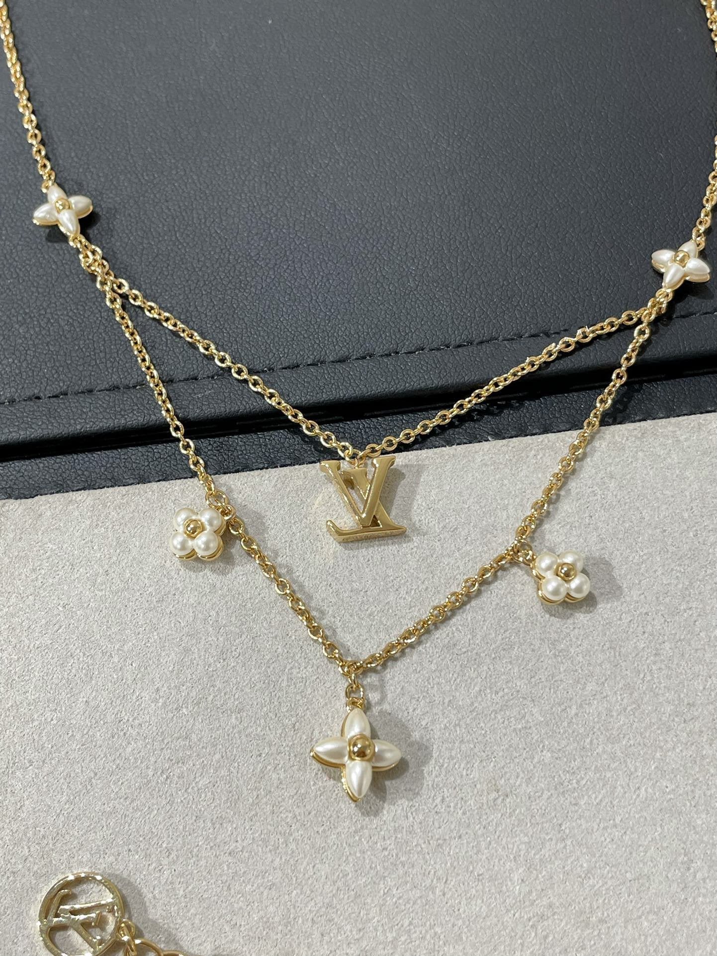 ¡®Jewelicorn¡¯FLOWERGRAM GOLD MOP DOUBLE ROW NECKLACE