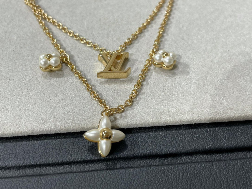 ¡®Jewelicorn¡¯FLOWERGRAM GOLD MOP DOUBLE ROW NECKLACE