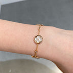 ¡®Jewelicorn¡¯STAR AND SUN 4 MOTIF WHITE MOP PINK GOLD BRACELET