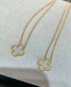 ¡®Jewelicorn¡¯CLOVER ROCK CRYSTAL ROSE GOLD NECKLACE