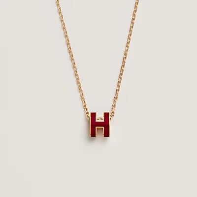¡®Jewelicorn¡¯HM CLIC RED ENAMEL GOLD NECKLACE