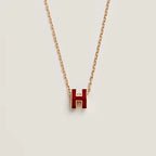 ¡®Jewelicorn¡¯HM CLIC RED ENAMEL GOLD NECKLACE
