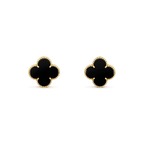 ¡®Jewelicorn¡¯CLOVER MEDIUM 1 MOTIFS  ONYX STUD EARRINGS
