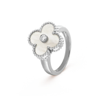 ¡®Jewelicorn¡¯CLOVER SILVER MOP DIAMOND RING