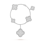 ¡®Jewelicorn¡¯CLOVER 6 MOTIFS SILVER DIAMOND BRACELET