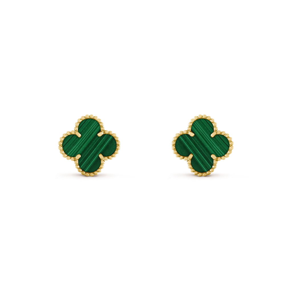 ¡®Jewelicorn¡¯CLOVER MEDIUM 1 MOTIFS MALACHITE  EARRINGS