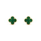 ¡®Jewelicorn¡¯CLOVER MEDIUM 1 MOTIFS MALACHITE  EARRINGS