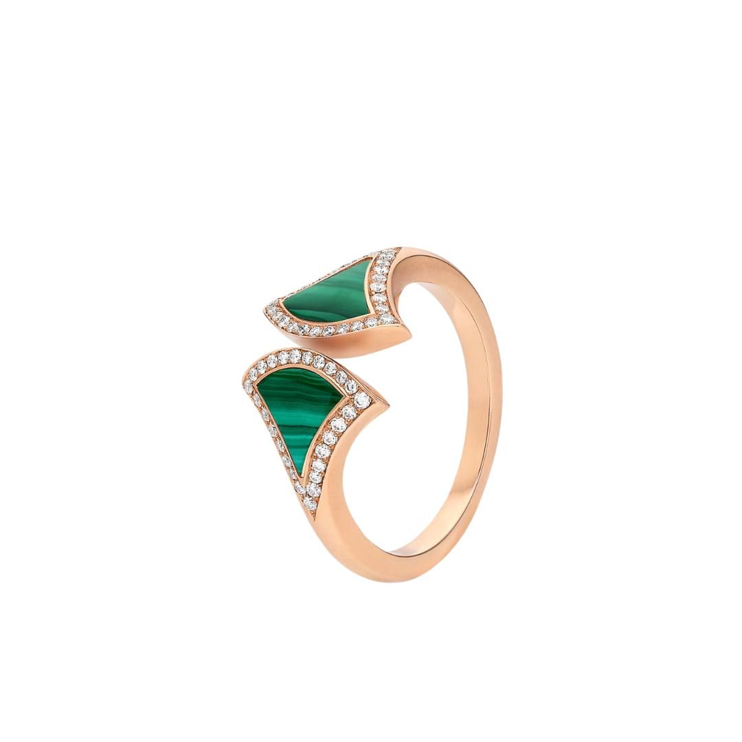 ¡®Jewelicorn¡¯DREAM MALACHITE DIAMOND OPEN RING
