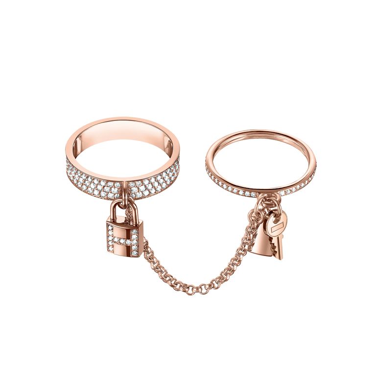¡®Jewelicorn¡¯HM KELLY CLOCHETTE DOUBLE RING IN  WITH DIAMONDS