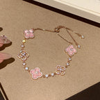 ¡®Jewelicorn¡¯CLOVER 5 MOTIF PINK BLUE RED WHITE BRACELET