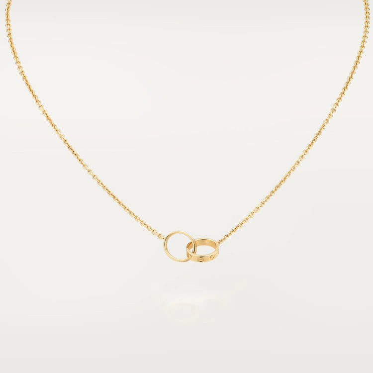 ¡®Jewelicorn¡¯LOVE NECKLACE DOUBLE RING GOLD