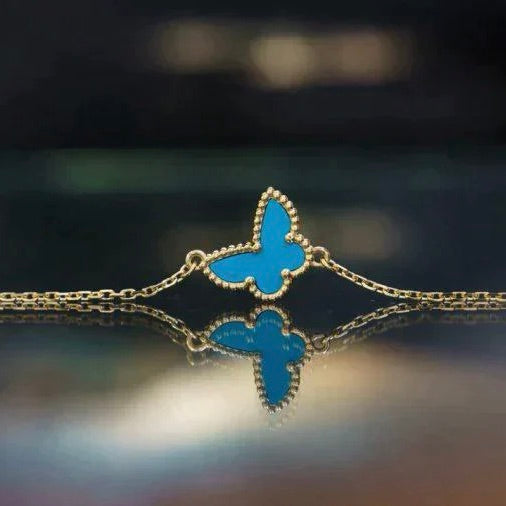 ¡®Jewelicorn¡¯BUTTERFLY TURQUOISE BUTTERFLY BRACELET