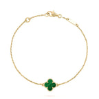 ¡®Jewelicorn¡¯CLOVER BRACELET MALACHITE 1 MOTIF