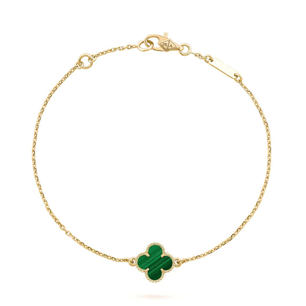 ¡®Jewelicorn¡¯CLOVER BRACELET MALACHITE 1 MOTIF