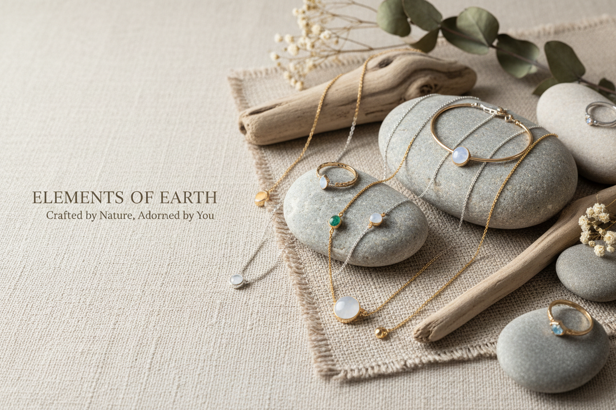 让人眼前一亮，并且简约的。充满自然气息的珠宝店封面图