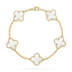 ¡®Jewelicorn¡¯CLOVER  5 MOTIF WHITE MOP BRACELET