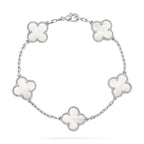 ¡®Jewelicorn¡¯CLOVER SILVER MOP 5 MOTIF BRACELET
