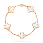 ¡®Jewelicorn¡¯CLOVER  5 MOTIF WHITE MOP BRACELET