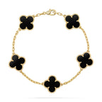 ¡®Jewelicorn¡¯CLOVER  5 MOTIFS BLACK ONYX BRACELET
