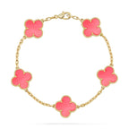 ¡®Jewelicorn¡¯CLOVER 5 PINK MOP BRACELET