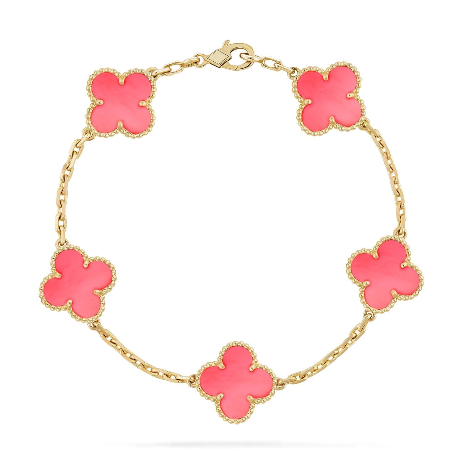 ¡®Jewelicorn¡¯CLOVER 5 PINK MOP BRACELET