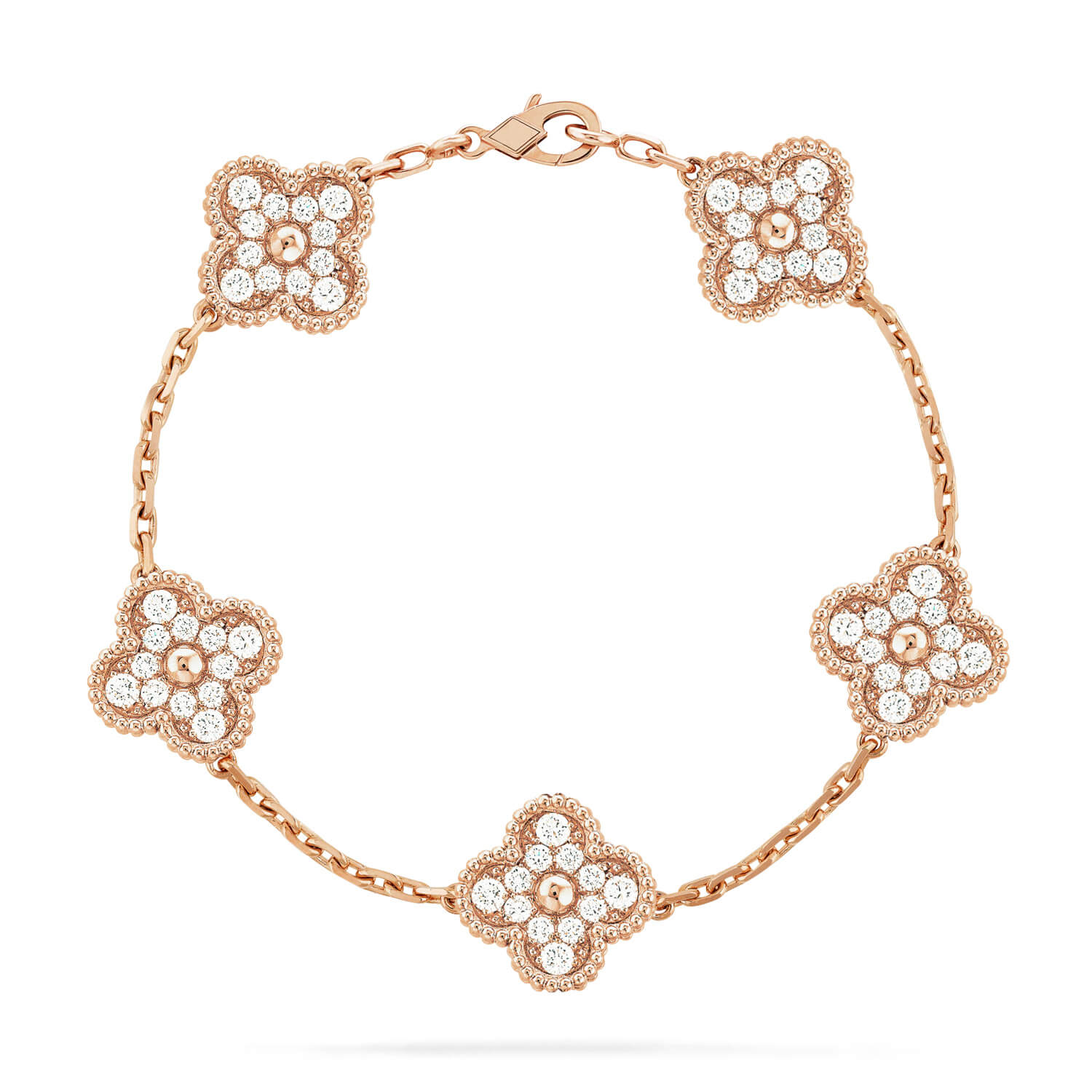 ¡®Jewelicorn¡¯CLOVER 5 MOTIFS  FULL DIAMOND BRACELET