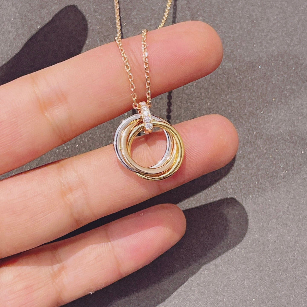 ¡®Jewelicorn¡¯TRINITY NECKLACE GOLD  DIAMONDS