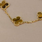 ¡®Jewelicorn¡¯CLOVER  5 MOTIFS TIGER EYE BRACELET