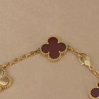 ¡®Jewelicorn¡¯CLOVER  5 MOTIFS CARNELIAN GOLD BRACELET