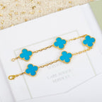¡®Jewelicorn¡¯CLOVER 5 MOTIFS TURQUOISE BRACELET