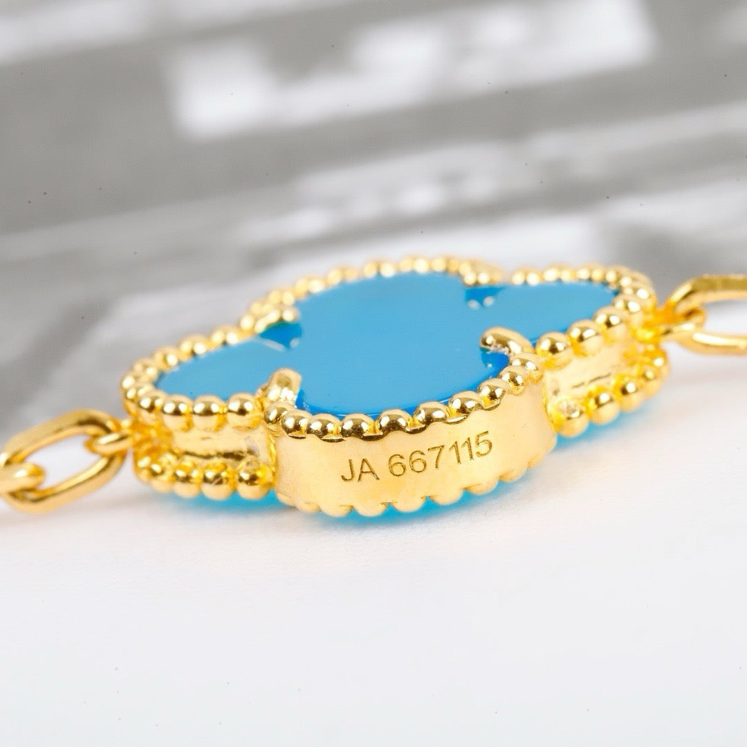 ¡®Jewelicorn¡¯CLOVER 5 MOTIFS TURQUOISE BRACELET
