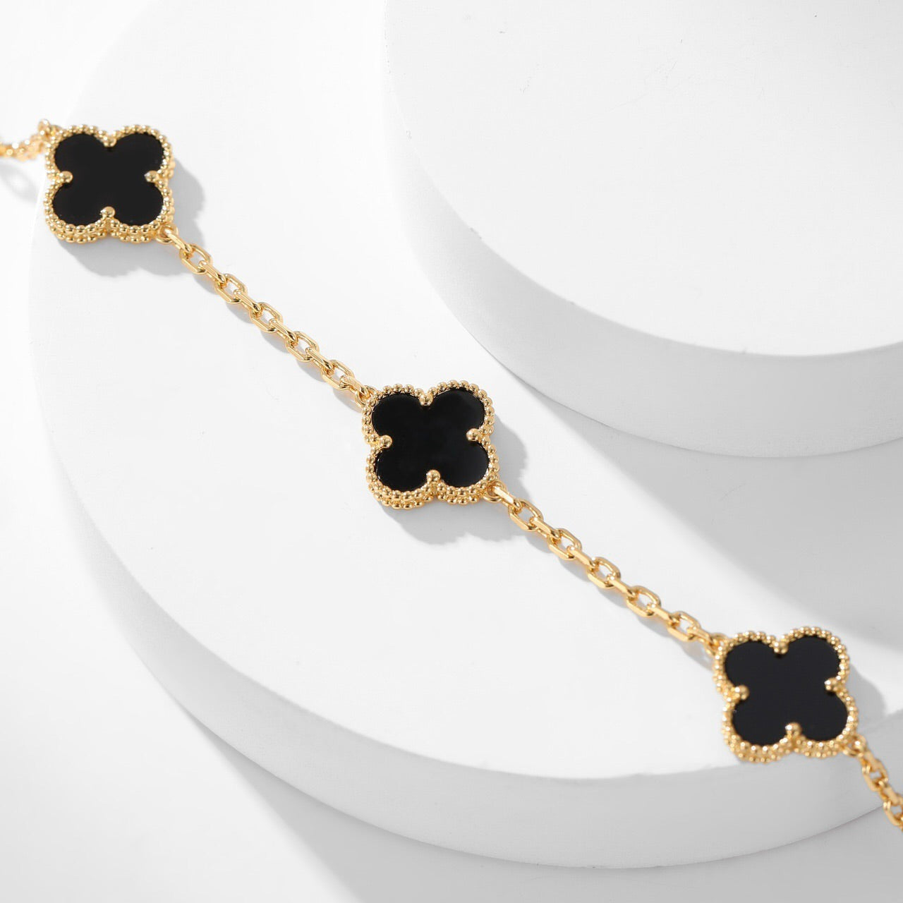 ¡®Jewelicorn¡¯CLOVER 10 MOTIFS ONYX NECKLACE