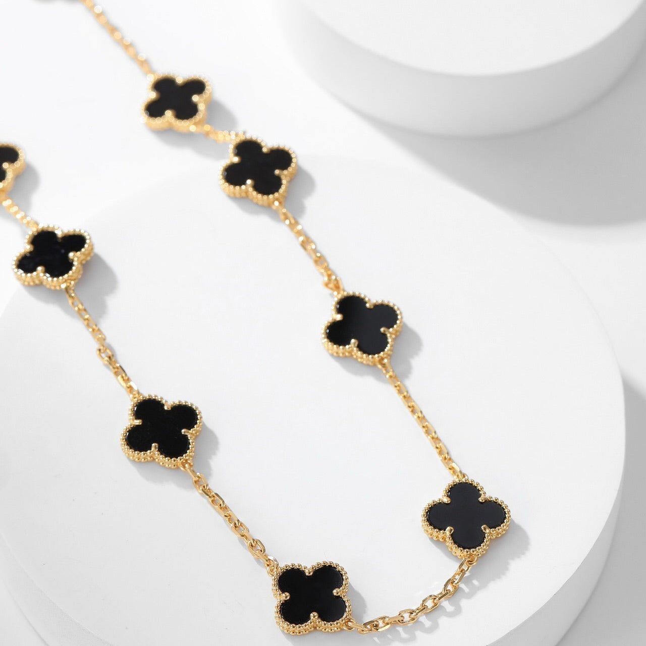 ¡®Jewelicorn¡¯CLOVER 10 MOTIFS ONYX NECKLACE