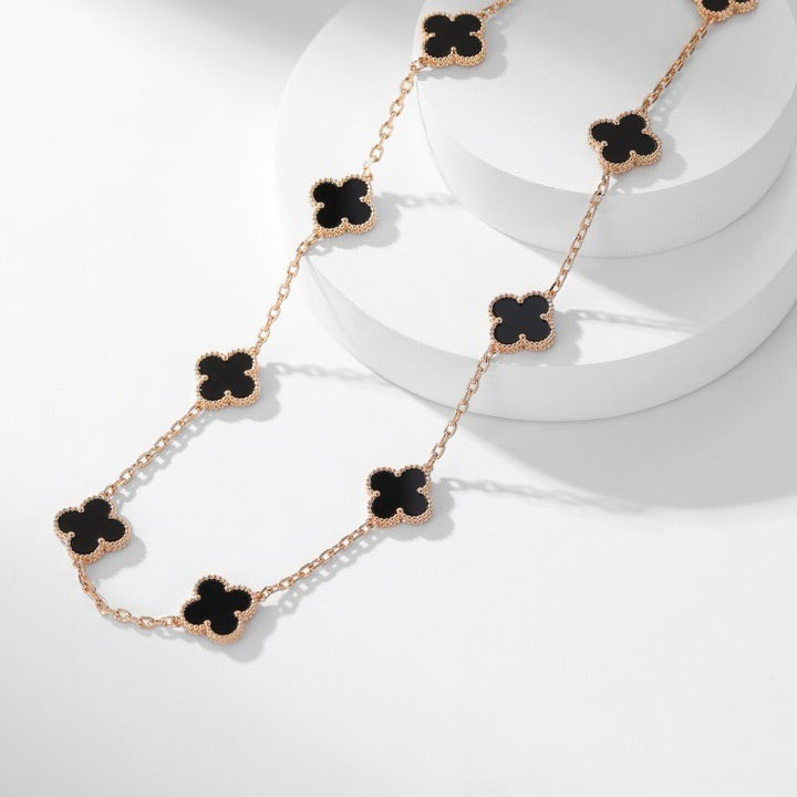 ¡®Jewelicorn¡¯CLOVER 10 MOTIFS ONYX NECKLACE