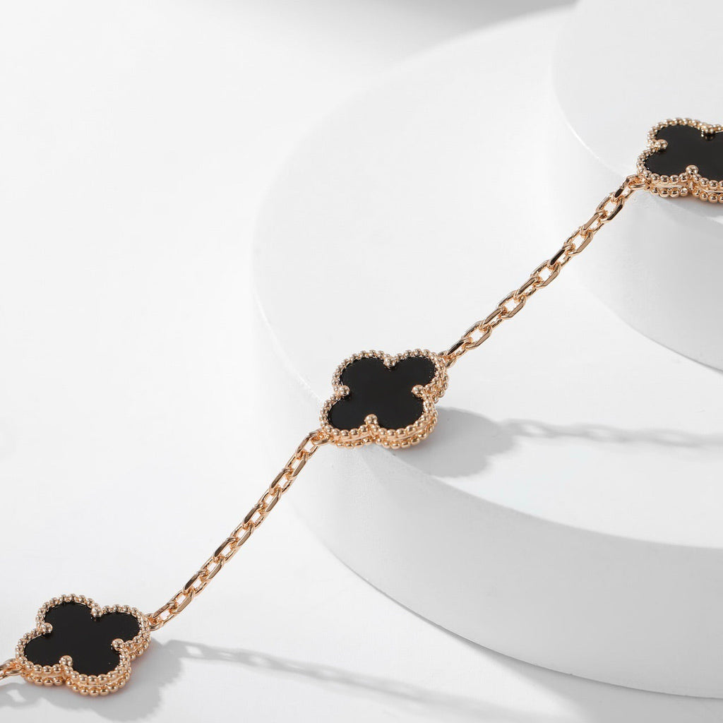 ¡®Jewelicorn¡¯CLOVER 10 MOTIFS ONYX NECKLACE