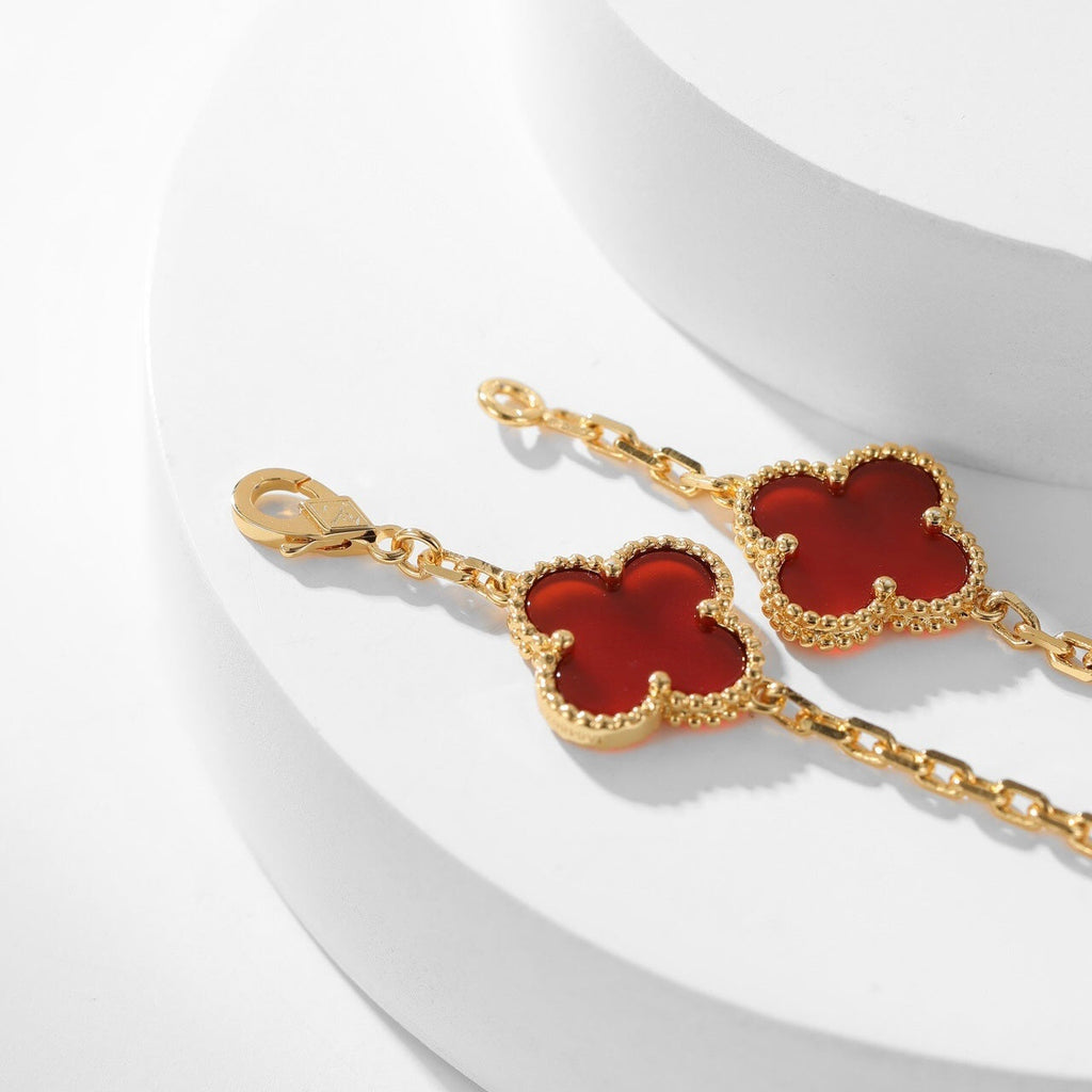 ¡®Jewelicorn¡¯CLOVER 10 MOTIFS CARNELIAN NECKLACE