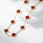 ¡®Jewelicorn¡¯CLOVER 10 MOTIFS CARNELIAN NECKLACE